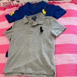 Polo by Ralph Lauren Kids' Gray and Royal Blue Polo Shirts